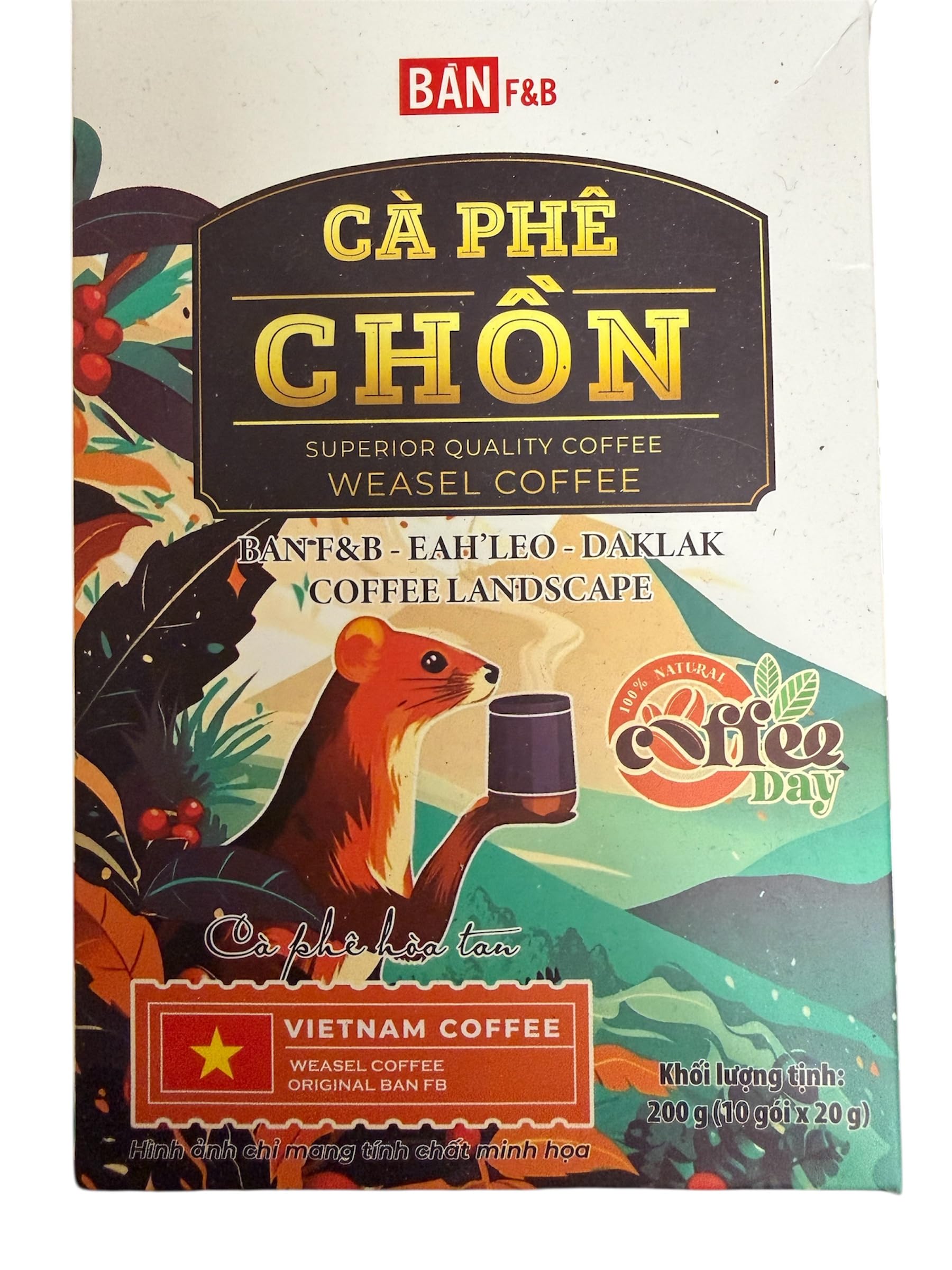 Cà Phê Chồn ベトナムシベットコーヒー グラウンド Amazon.com : Vietnamese Instant Weasel Coffee From Dak Lak, 100